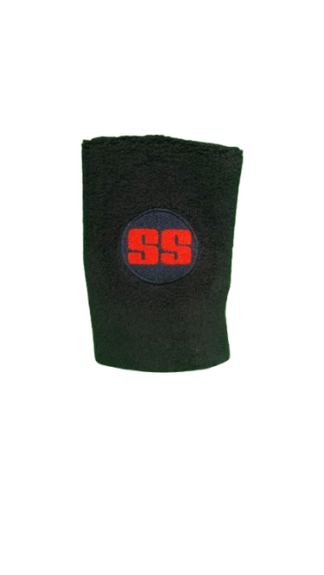 SS Wrist Band 5"" inch - Black (Adult)
